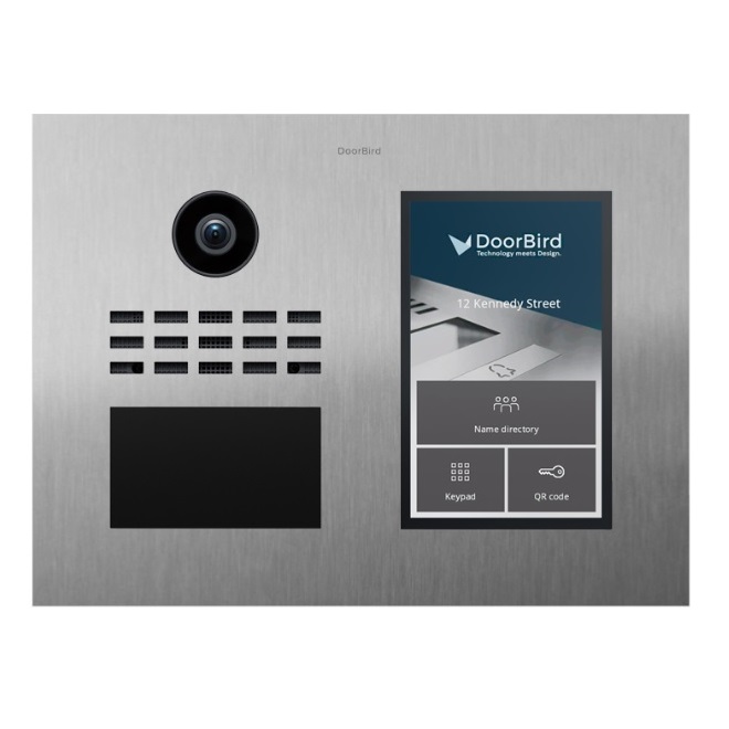 DoorBird, D31TDH Multi-Tenant Video Intercom Door Station, Touch Display, Horizontal